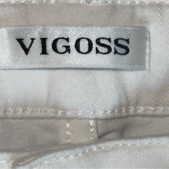NEW Vigoss Distressed White Ace High Rise Bermuda Shorts size 25 - Picture 5 of 9